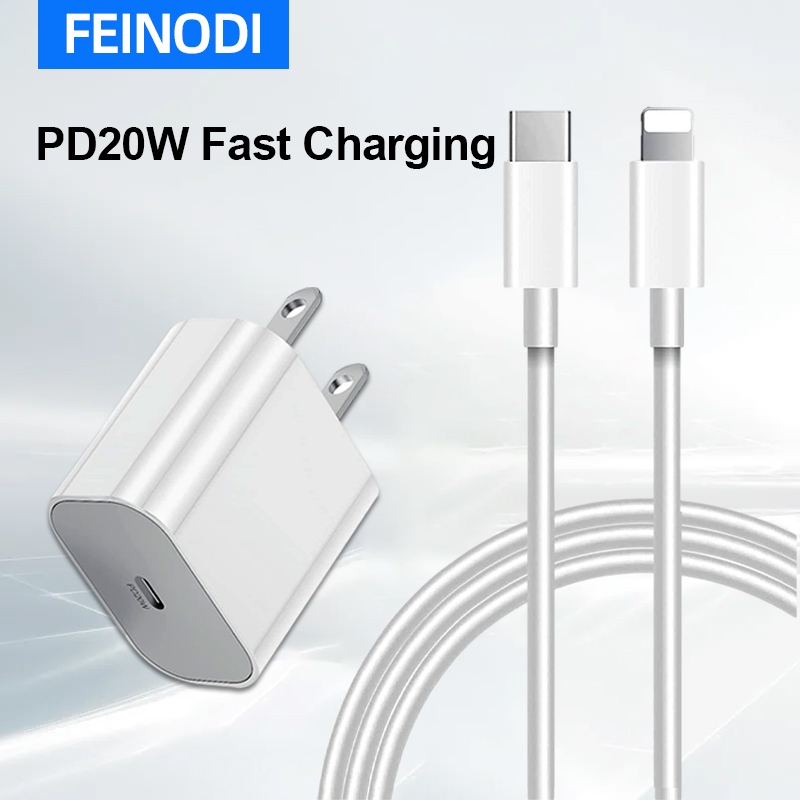 FEINODI 20W Type C fast charging PD cable, USB3.0 power adapter/charger ...