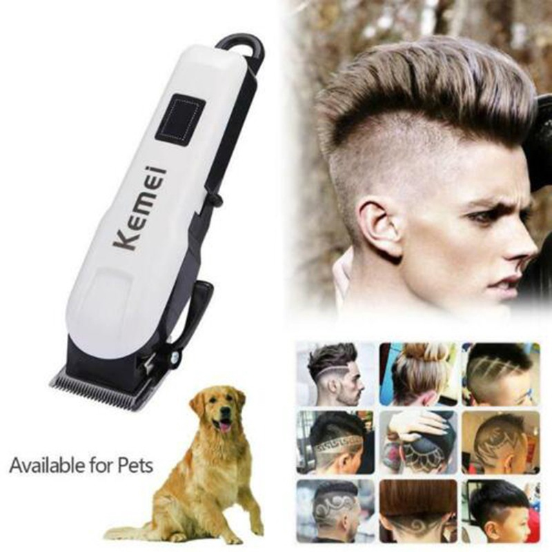 Kemei KM-809A Hair Clipper Trimmer Razor Mesin Rambut Professional LCD ...