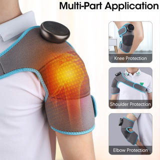 Shoulder Heating Pad with Vibration Massager for Pain Relief, 2 Hour Auto  Off Electric Heated Wrap Brace for Shoulder Injuries, Blade Pain,  Arthritis