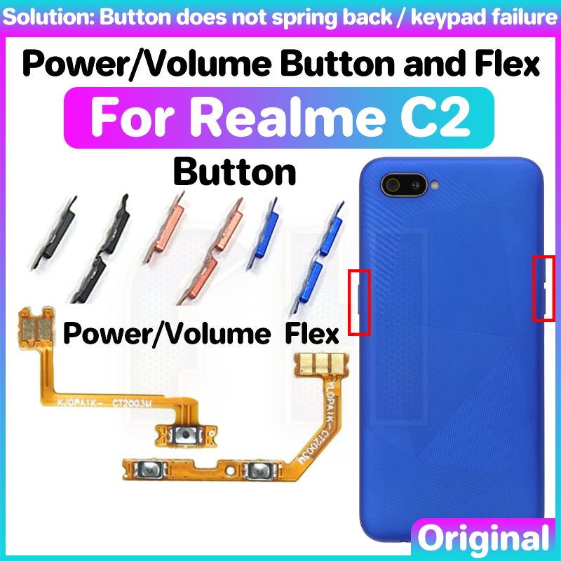 Power Volume button flex For Realme C2 Switch Power ON OFF Key Mute ...