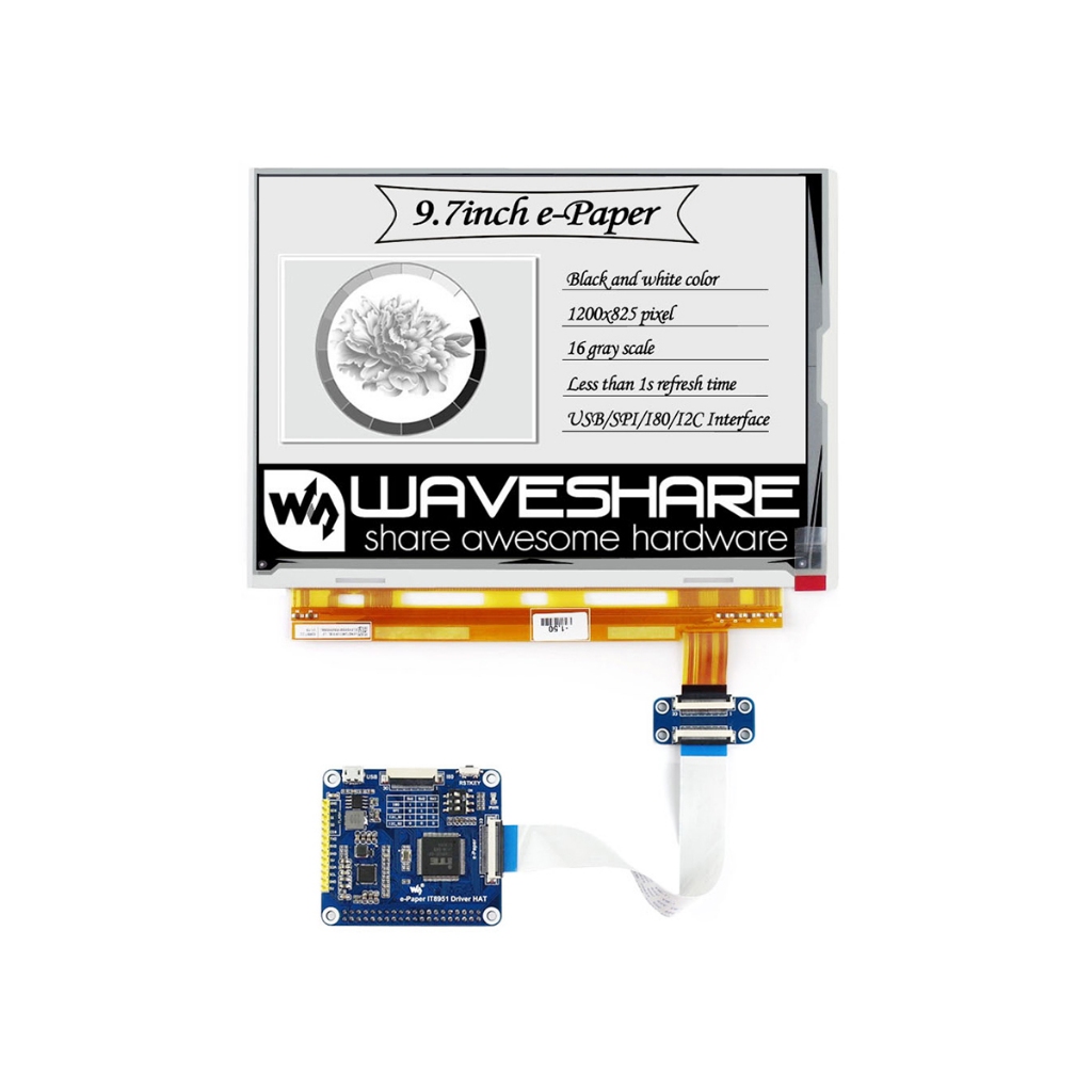 9.7inch 1200X825 USB/SPI E-ink E-Paper Eink Epaper Display Screen ...
