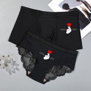 2pcs/set New Couple Underwear Cotton Women Male Underwear Couples