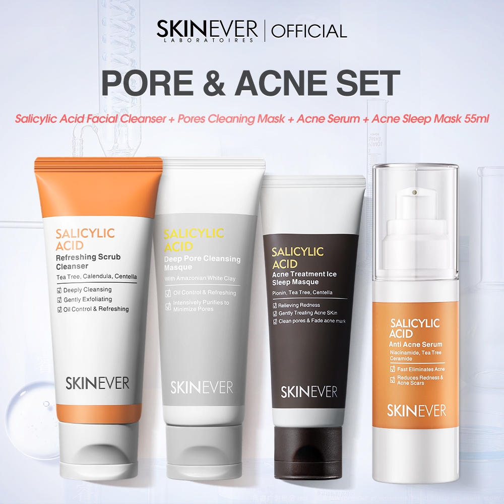 SKINEVER Pore&Acne Set Salicylic Acid Acne Treatment Ice Sleep Masque