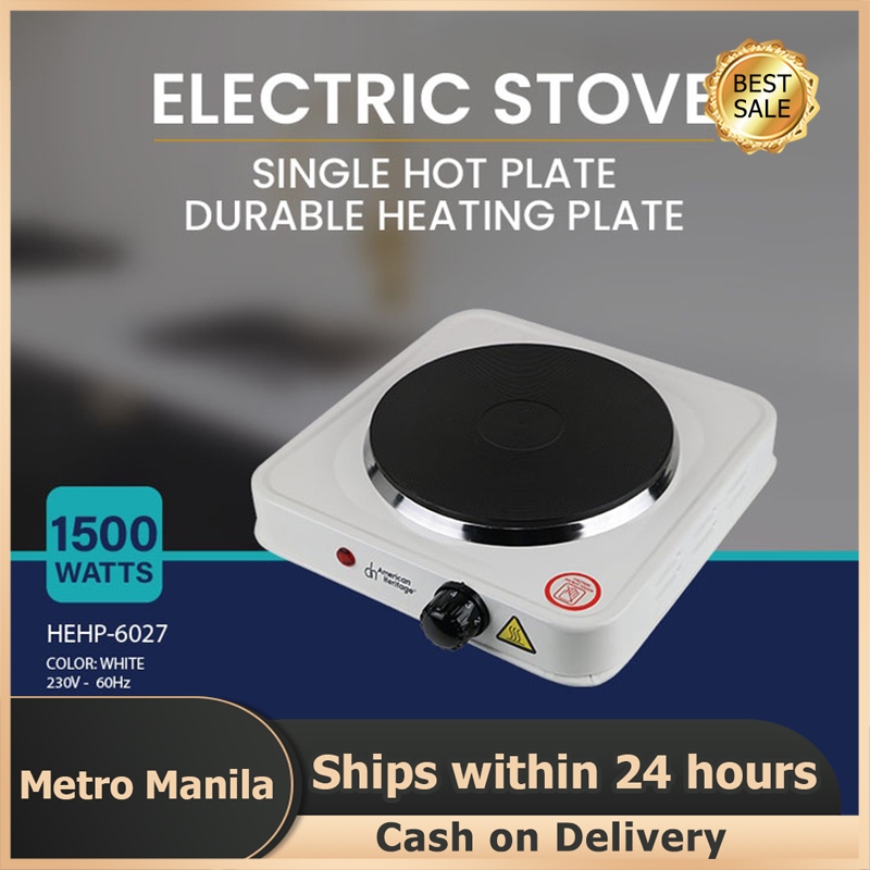 Ready Stock Electric Furnace Hot Plate 1000W Cooktop Single Electric Burner Portable Hot Plate
