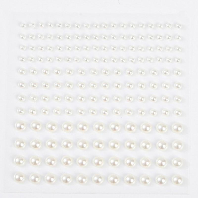 [Jinzhui] 165/220/1440 pcs Mix 2mm/3mm/4mm/5mm/6mm Hair Pearls Stick On ...