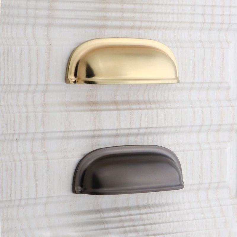 Retro Kitchen Furniture Handle Zinc Alloy Black Brushed Silver Gold