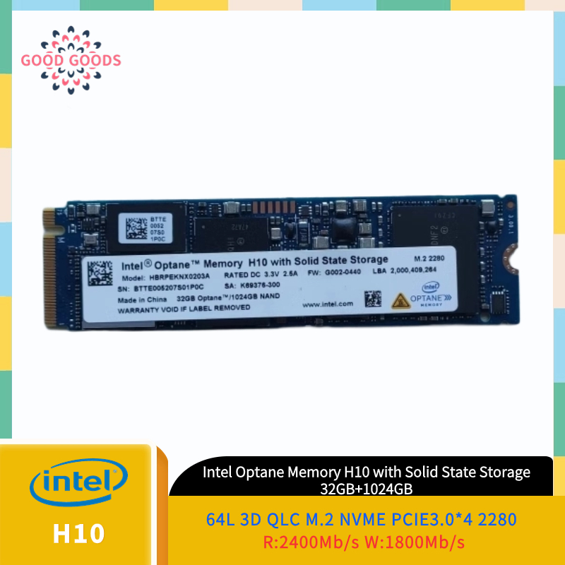 Intel Optane Memory H10 with Solid State Storage 64L 3D QLC 32GB ...