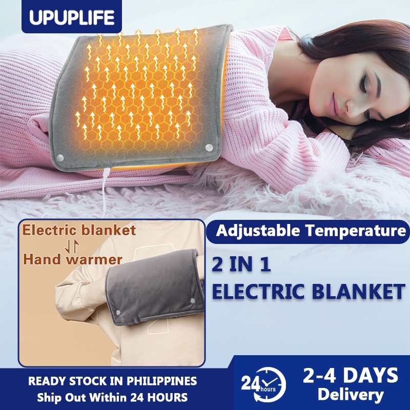 【UPUPLIFE】2 IN 1 Electric Heating Pad Blanket Hand Warmer Timer ...