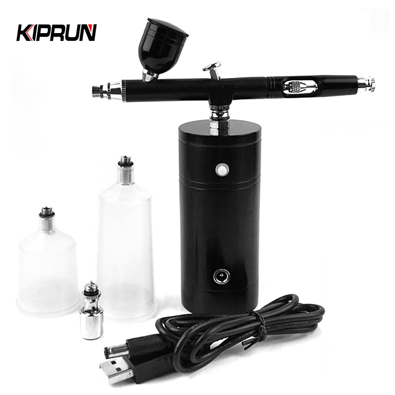 KIPRUN Auto Airbrush Kit Rechargeable Handheld Dual-Action Mini Air ...