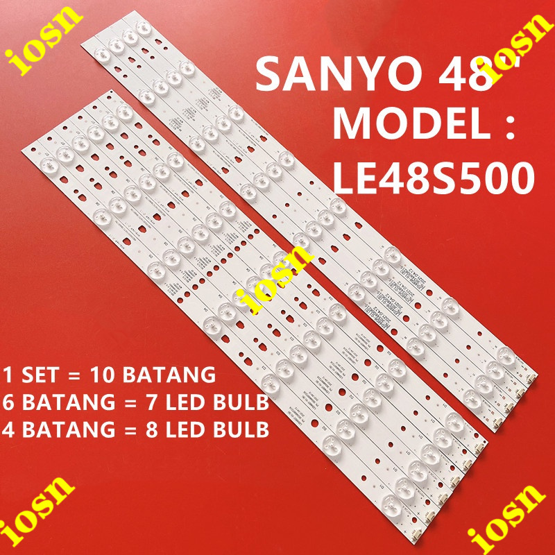 SANYO LE48S500 LE48M600 TV LED BACKLIGHT BAR (NEW) | Shopee Philippines