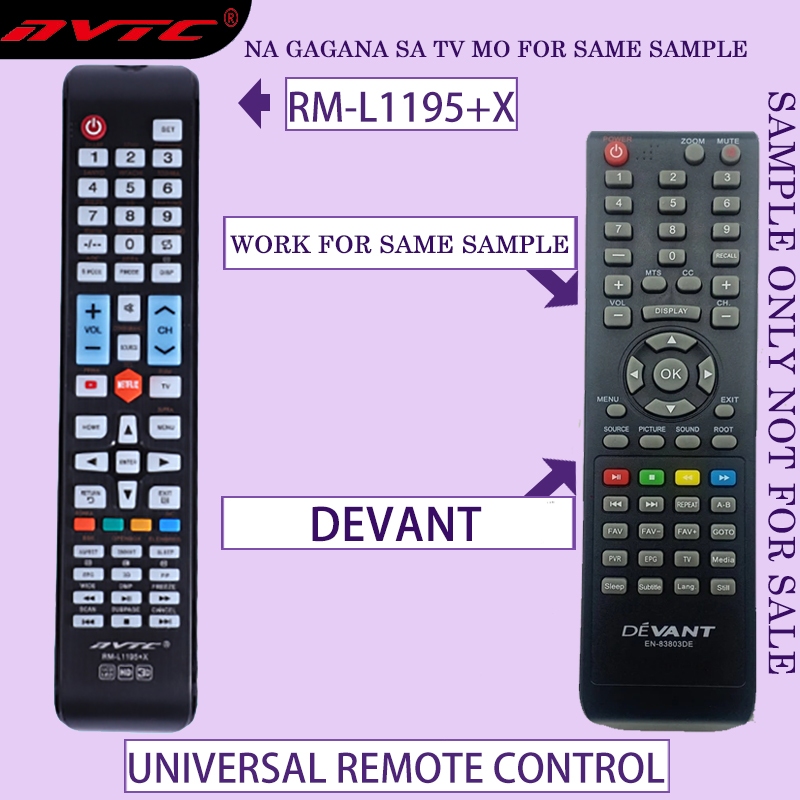 Universal Remote Control for devant led TV remote,(universal) na gagana sa tv mo Shopee
