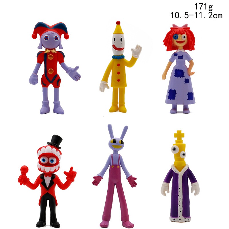 The Amazing Digital Circus Figure Set Pomni Jax Gangle Zooble Action ...