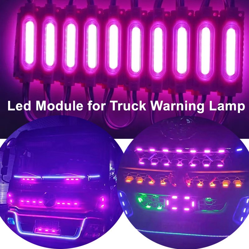 Ygmylandbb LED Trailer Marker MMF7 Light Truck Side Marker Light 6LED Clearance Lamp Heavy Duty Rv Cab Boat Bus Lorry Chrome Bezel Oval Red 12v 24v 6 P