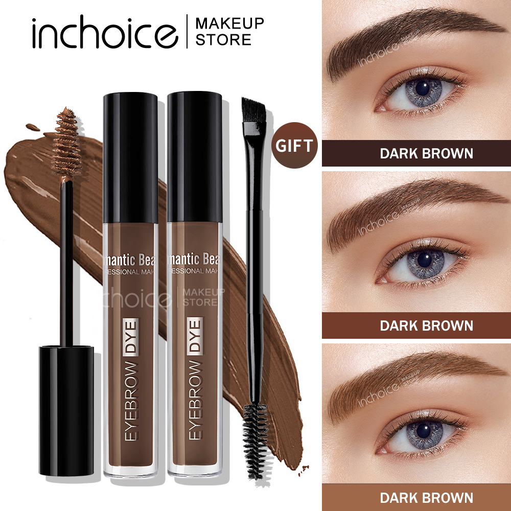 Waterproof Eyebrow Gel with Brush Matte Tinted Dye 24HR Long Lasting ...