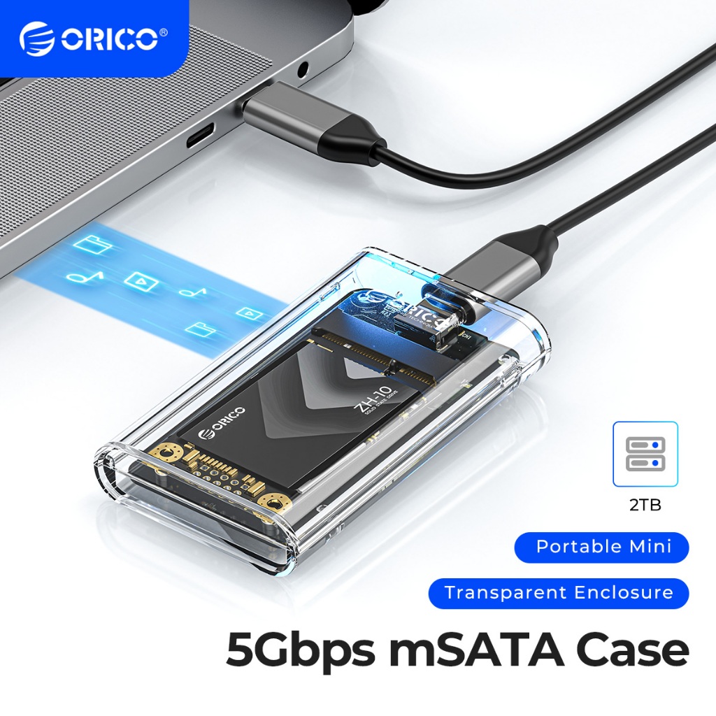 Orico Msata Ssd Enclosure Usb Gbps Sata To Type C Ssd Hard Drive Enclosure Ssd Adapter Sata