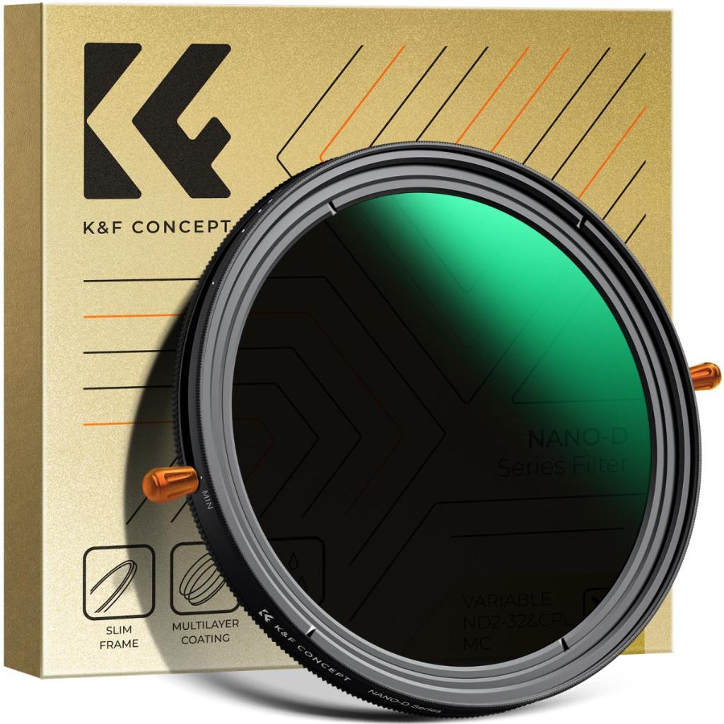 K&F Concept ND & CPL 2 in 1 Lens Filter, ND2ND32 (15 Stop) Variable