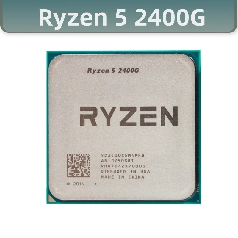AMD Ryzen 5 2400G R5 2400G 3.6 GHz Quad Core Eight Thread 65W CPU Processor YD2400C5M4MFB Socket AM4