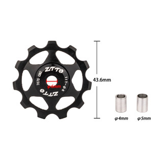 1 Pair 11T/13T Aluminum Ceramic Bike Derailleur Pulley Wheels - Bearings, Lightweight For Mountain Bikes