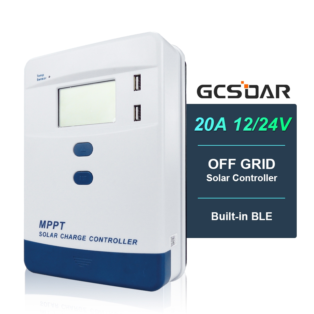 Gcsoar Solar Charge Controller Mppt A A Blacklight Lcd Regulator V V Auto Mb