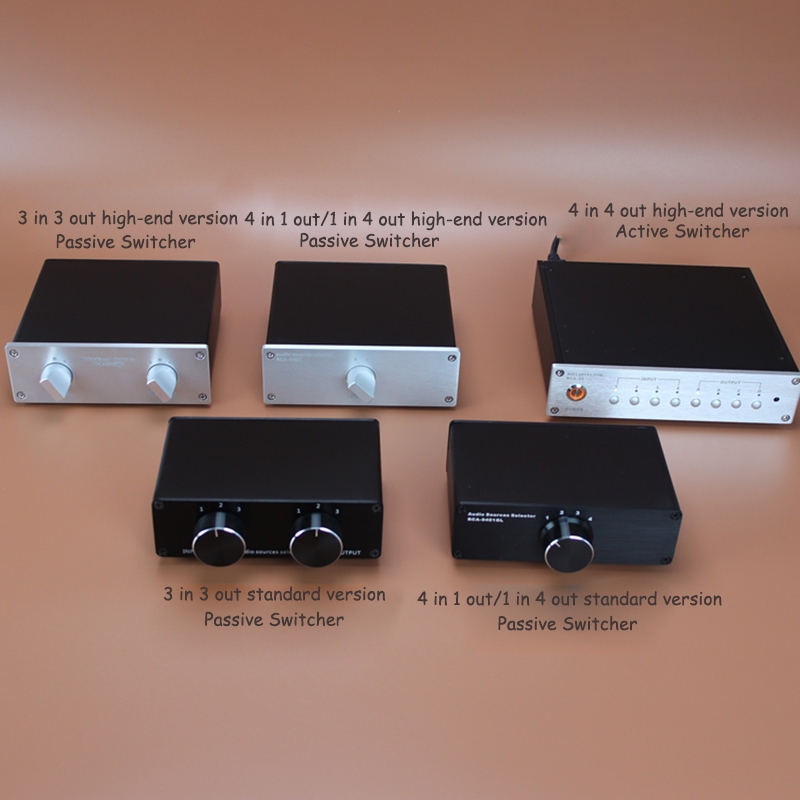 Dual Channel Stereo Audio Signal Selector RCA Switcher Source Amplifier ...