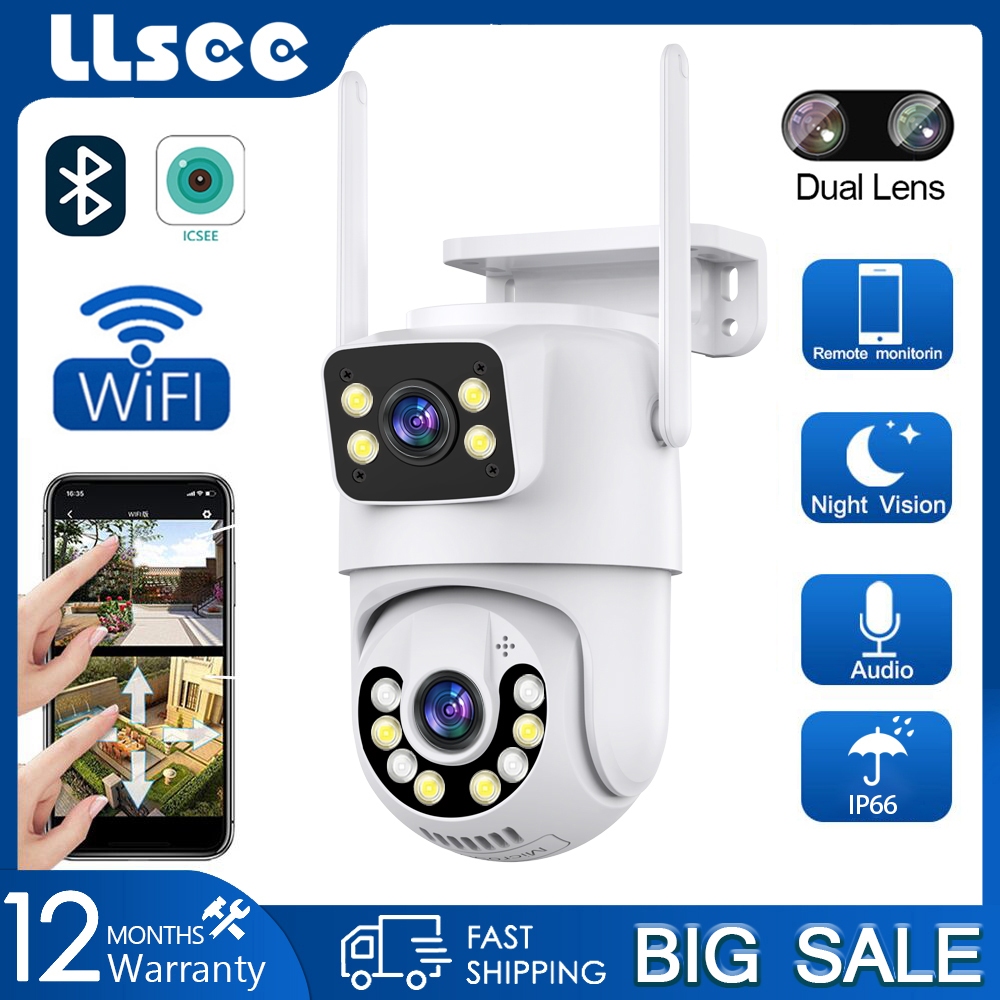 LLSEE ICSEE dual lens CCTV outdoor automatic tracking pan tilt IP ...