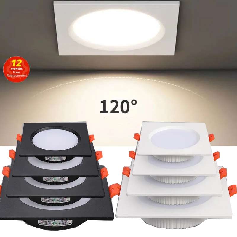 LED Slim Square Pinlight Downlight 7W 12w 15w 20w Recessed Grill ...