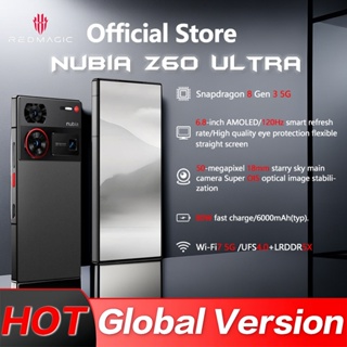 Global Version Nubia Z60 Ultra 64MP Q9+ Full Screen IP68 Snapdragon 8 Gen 3  NFC 6000mAh 80W Fast Charge 5G Smart Camera Phone