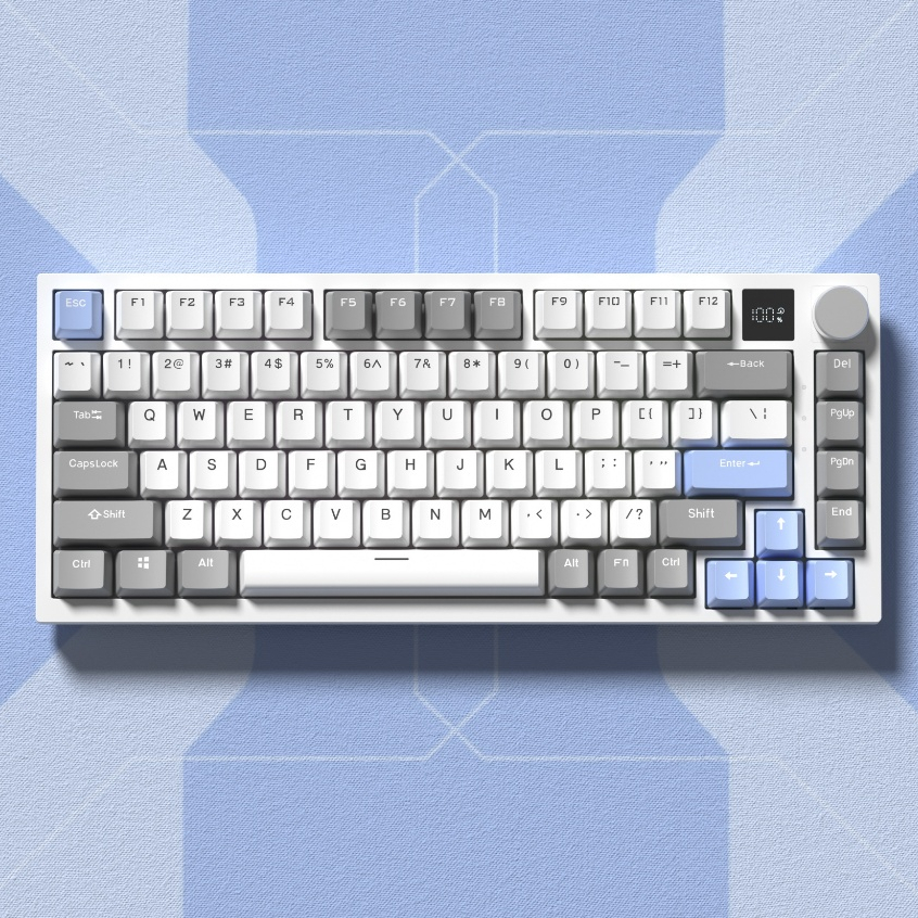 WEIKAV WK75 75 Wireless Mechanical Keyboard With Screen RGB Gasket Keyboard Hotswappable