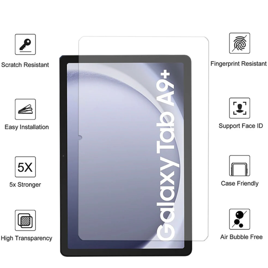 Tempered Glass Screen Protector for Samsung Galaxy Tab A9 2023 A9 Plus  A9+ SM-X110 SM-X115 SM-X216 SM-X218 Tablet Accessories Film