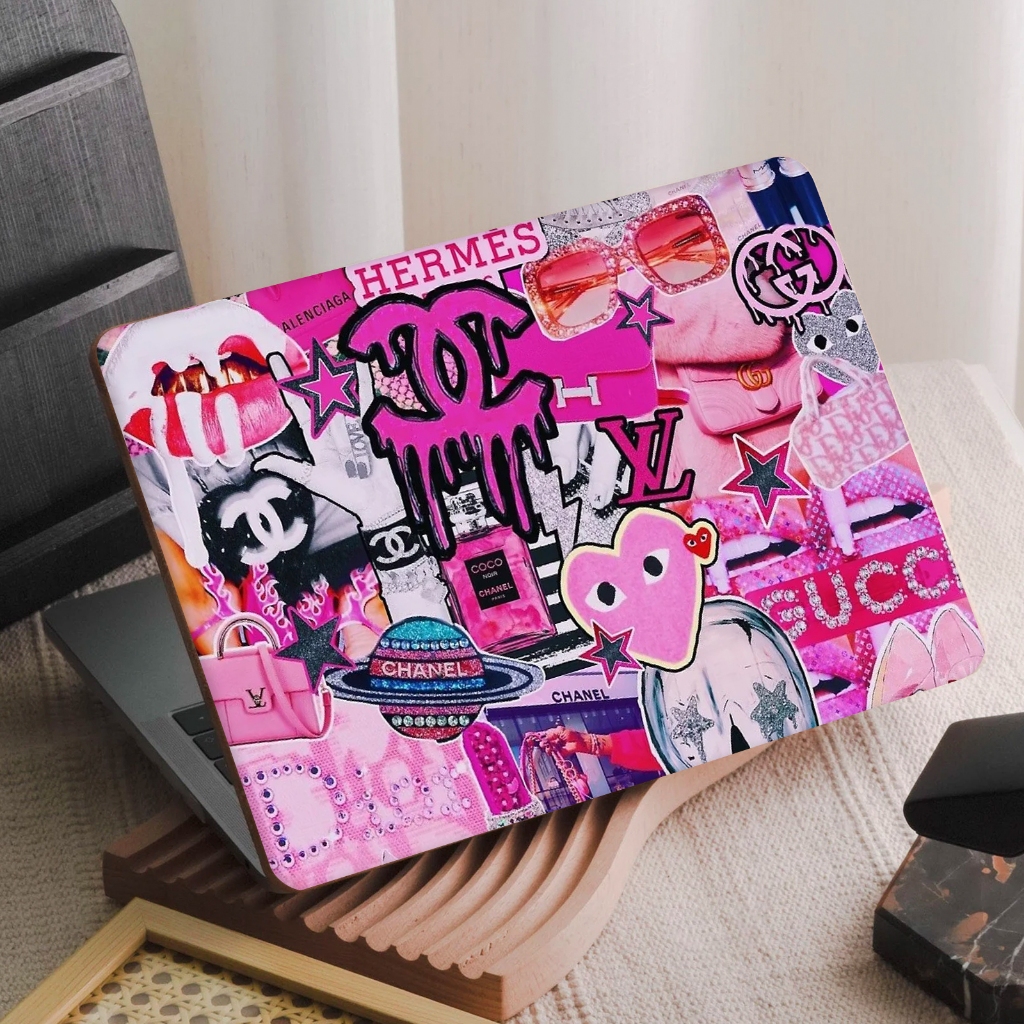 Pink Graffiti-art Collage Hard Print Case Compatible For Macbook 2024 ...