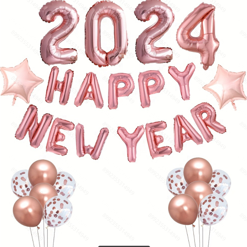 19pcs Set 2024 Happy New Year Aluminum Film Decorated Balloons New   Cn 11134207 7r98o Lpj1d2cmcsqn4a