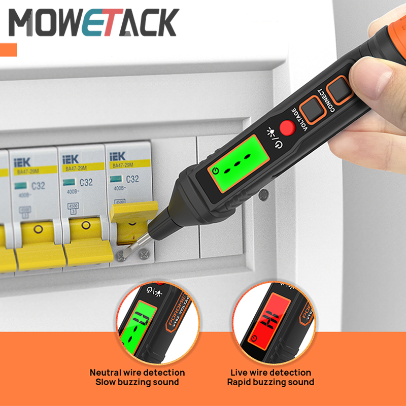 VT02 New AC Voltage Detector Breakpoint Finder Live/Neutral Wire Detect ...