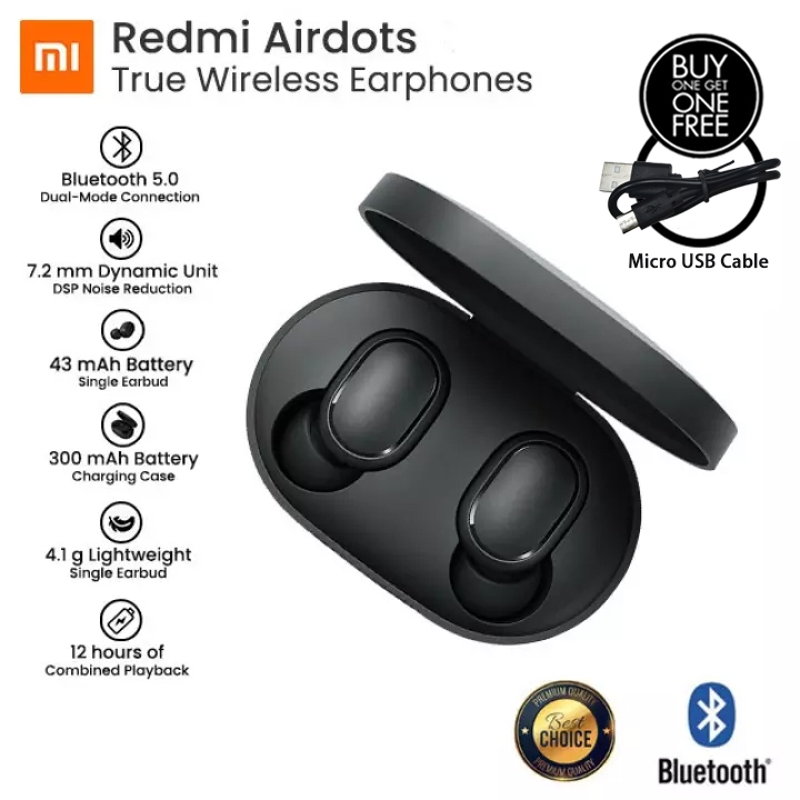 100% Original Xiaomi Bluetooth Earphones Redmi Airdots Earbuds DSP ...