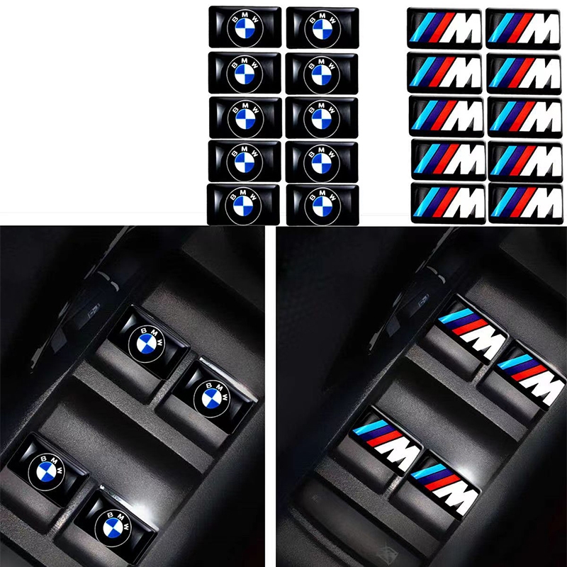 [Ready Stock]1/5/ 10PCS Car Door Window Lift Button Stickers Decal ...