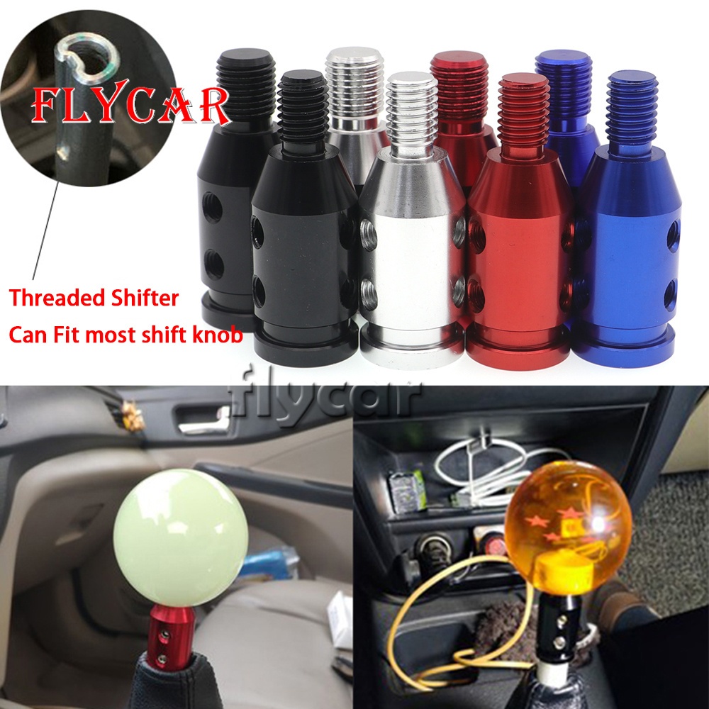 Aluminum Universal Car Manual Gear Shift Knob Adapter M10x1.5 M12x1.25 ...