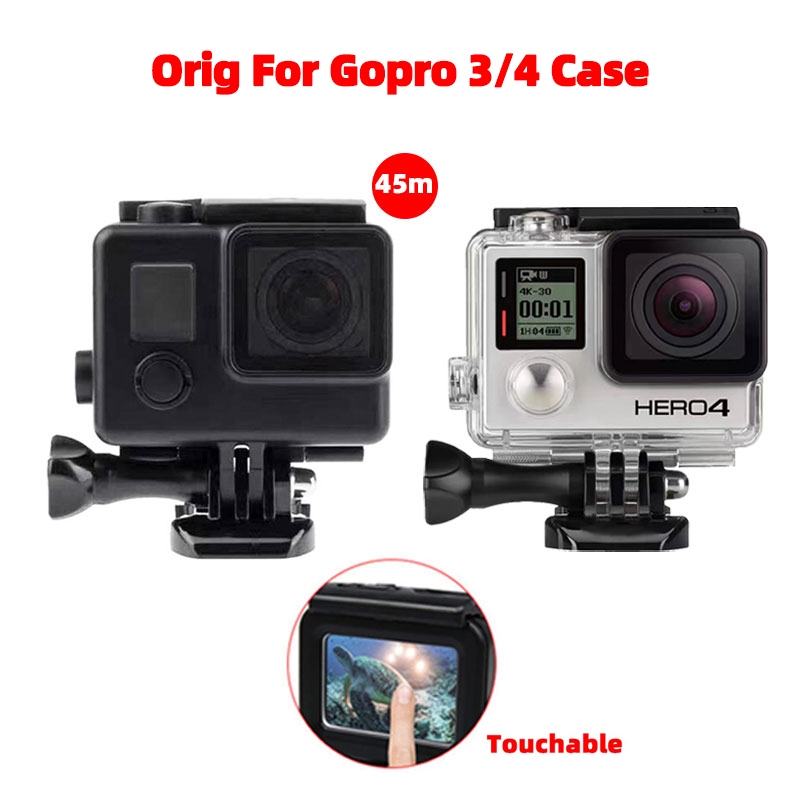 Orig GoPro Waterproof Case For GoPro Hero 4/3/3+ Touch Protective Black  Underwater Shell