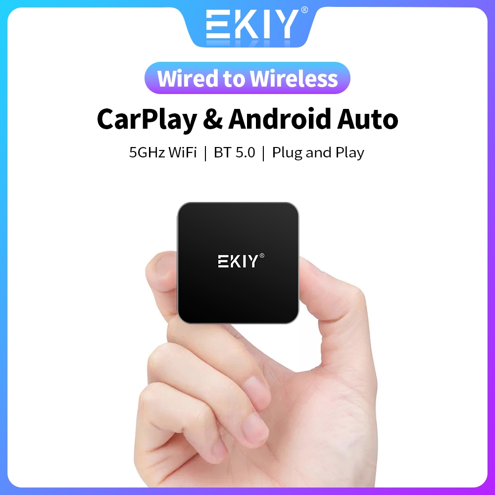 EKIY NEW Mini Car Play Box Wired To Wireless Carplay Android Auto ...