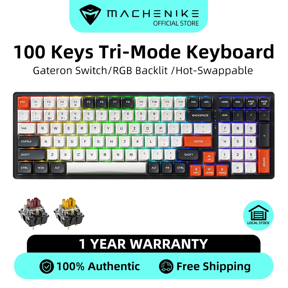 Machenike K G Tri Mode Mechanical Keyboard Wired G Wireless Bluetooth Keys Hot