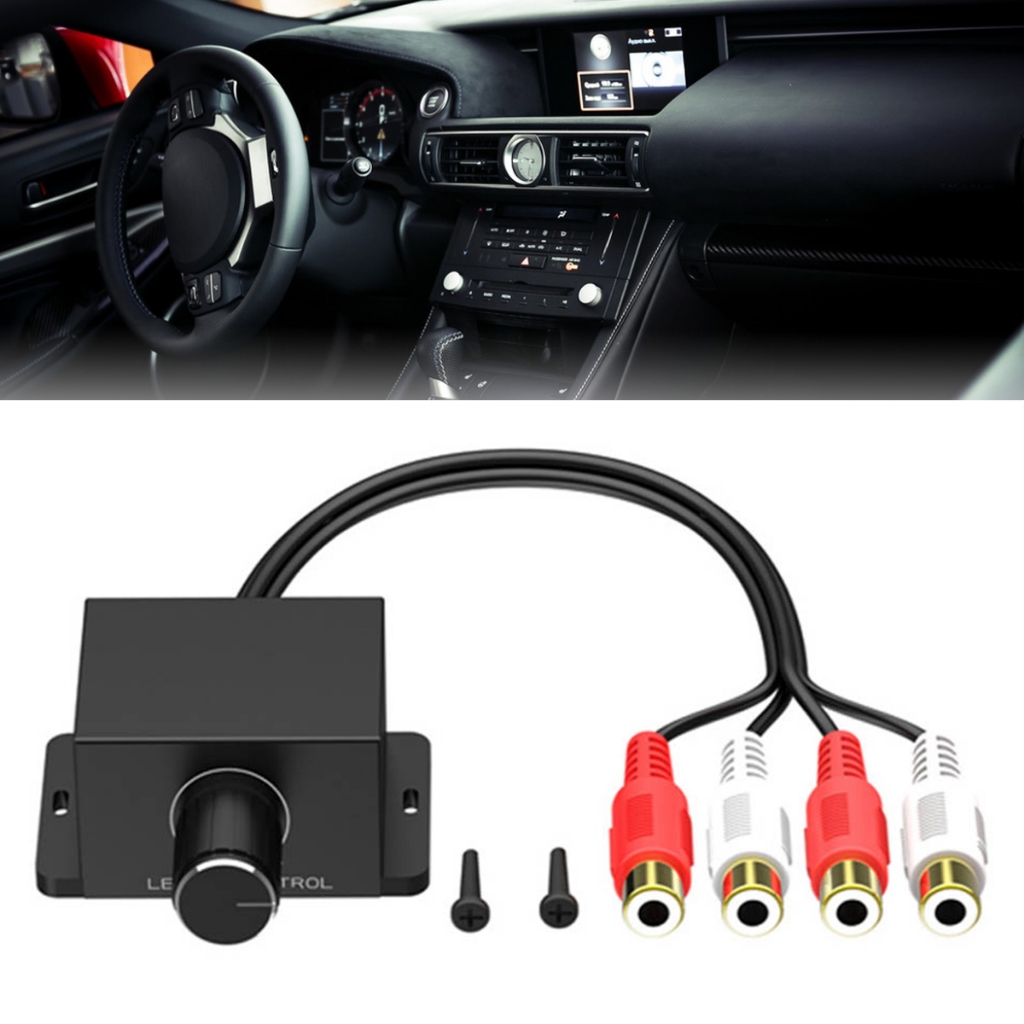 Plastic Car Audio Amplifier Bass RCA Level Remote Volume Knob Regulator