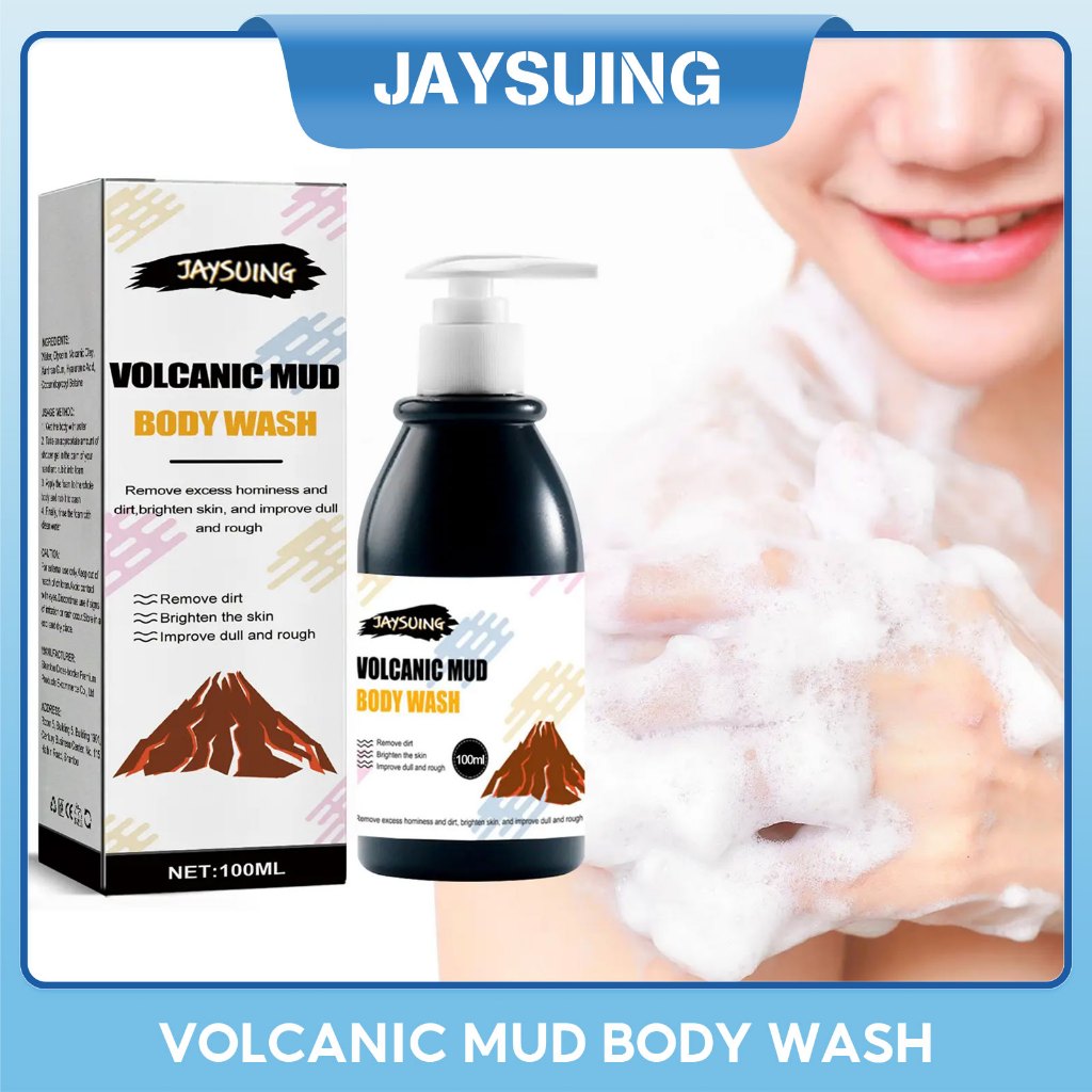 Jaysuing Deep Sea Volcanic Mud Shower 100ml Gel Cleans Moisturizes