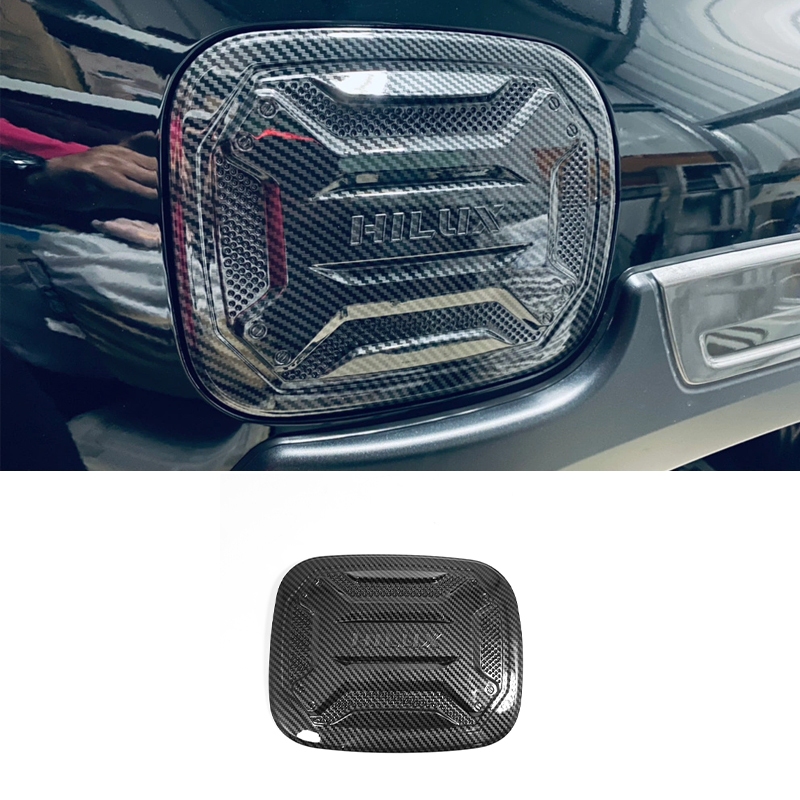 For TOYOTA HILUX 2016-2025 carbon fiber pattern car fuel gate garnish ...