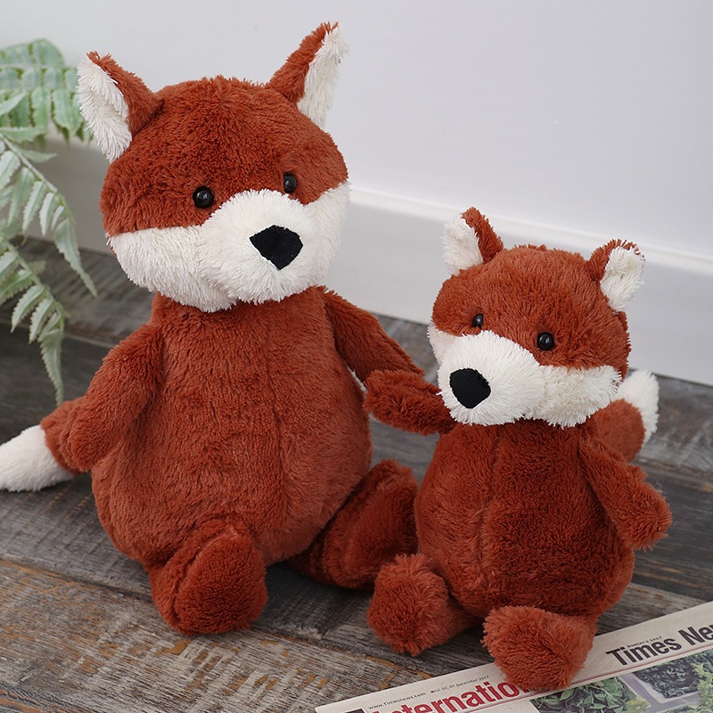 23/30/38cm Big Tail Fox Soft Plush Toy Cute Orange Red Little Foxes Stuffed  Doll Gift For Girl Children Lovely Plushies