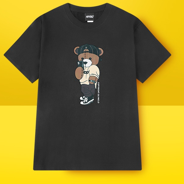 Heybig Couple Half Sleeve 2023 Street Wear Bear t-Shirt Harajuku Style ...