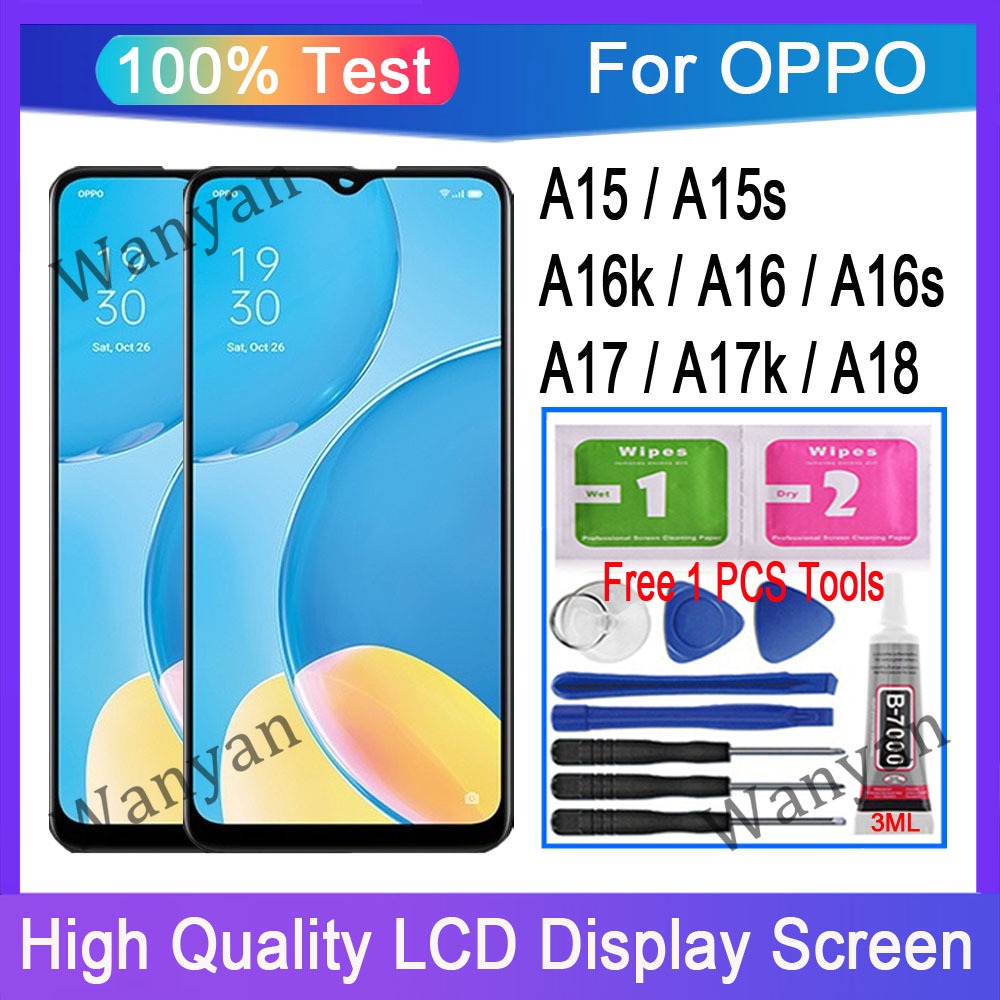 Original OPPO A15 A15S A16K A16 A16S A17 A17K A18 LCD Display Touch ...