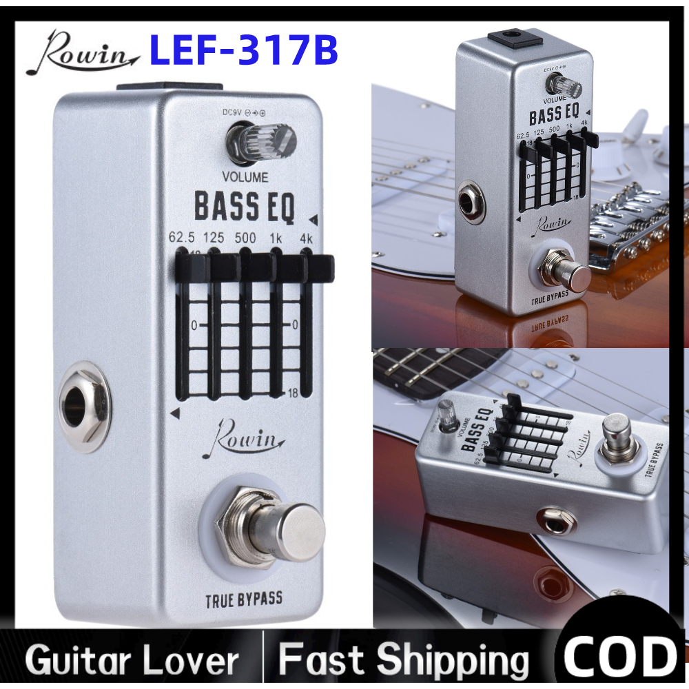 [LOCAL NEW] Rowin LEF317B Bass Guitar Equalizer Effect Pedal 5Band EQ
