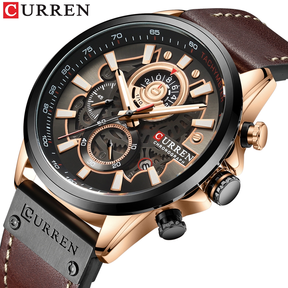 Leather Curren Analogue Men's Watch Curren Men's Watch