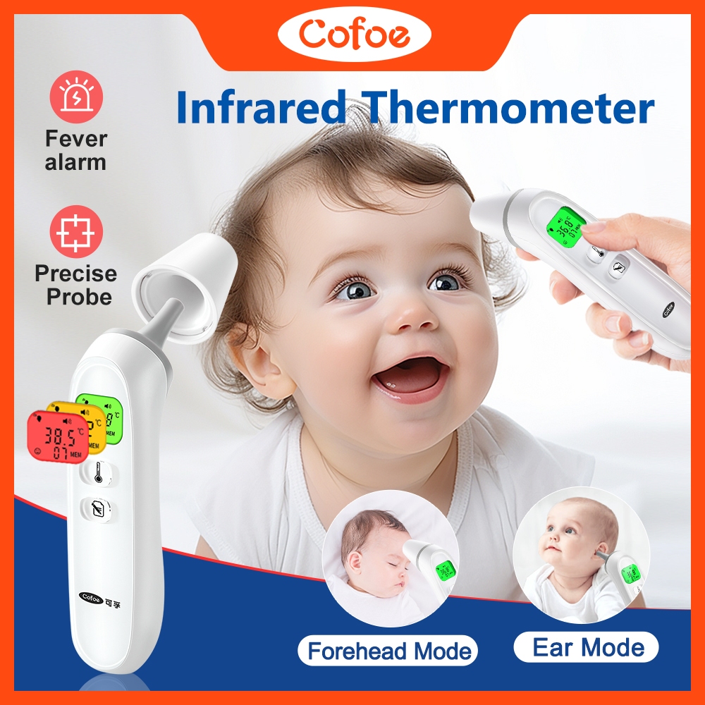 Cofoe 3 in 1 Forehead&Ear&Indoors Noncontact IR Thermometer with Tri