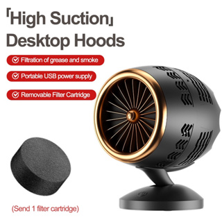 Portable Range Hood Desktop Cooker Hood Multi Filtration Countertop Kitchen  Exhaust Fan For Bbq, Hot Pot