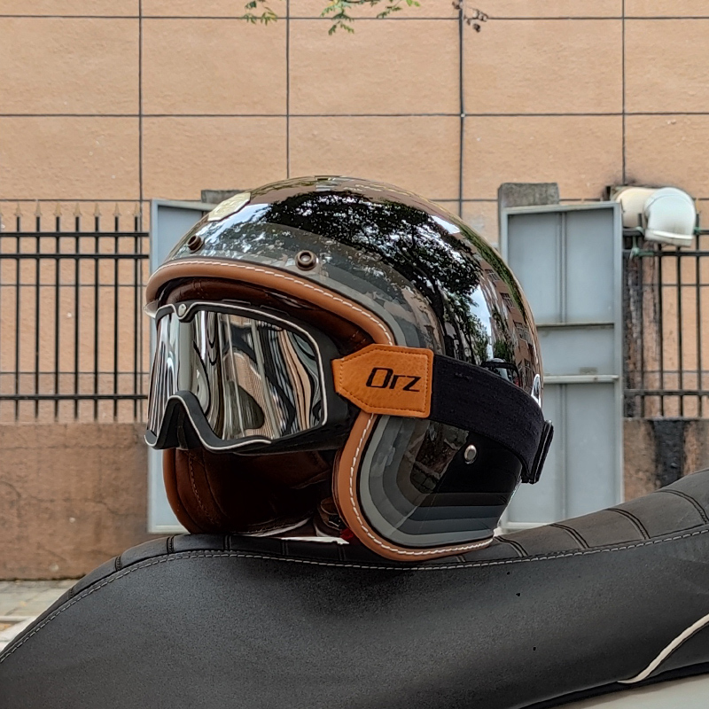 Goggles Open Face Helmets Vintage Retro Helmet Motorcycle Goggles