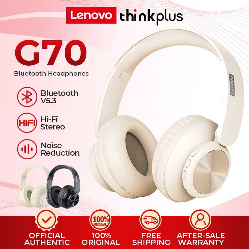 Lenovo G70 Wireless Headphone Bluetooth Foldable Headset with Built-in ...